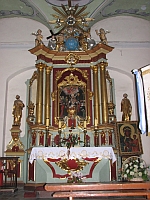 otarz w kaplicy w. Huberta